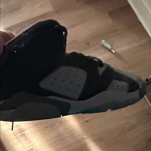 Air Jordan 6 Kids Black and Gray Sneakers